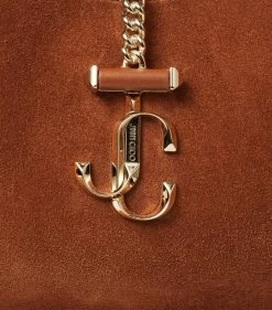 Deals ⭐ Jimmy Choo Small Suede Varenne Hobo Shoulder Bag DARK TAN/NATURAL Shoulder Bags 🔔 -Jimmy Choo Sales jimmy choo small suede varenne hobo shoulder bag 16787581 33076931 1000