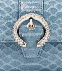 Budget 👍 Jimmy Choo Snake-Embossed Leather Odile Wallet BUTTERFLY BLUE/SILVE Wallets ❤️ -Jimmy Choo Sales jimmy choo snake embossed leather odile wallet 16941342 33690875 1000