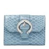 Budget 👍 Jimmy Choo Snake-Embossed Leather Odile Wallet BUTTERFLY BLUE/SILVE Wallets ❤️