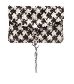 New ❤️ Jimmy Choo Soft Chain Card Holder Latte/black Card Holders ✨