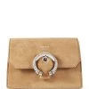 Budget 🛒 Jimmy Choo Suede Madeline Cross-Body Bag CARAMEL/SILVER Crossbody Bags ✔️