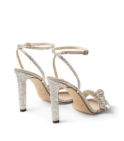 Flash Sale 🔥 Jimmy Choo Thyra 100 Suede Crystal-Embellished Sandals NUDE/CRYSTAL Heel Sandals 🤩 -Jimmy Choo Sales jimmy choo thyra 100 suede crystal embellished sandals 15014811 32828244 1000
