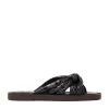 Best deal 🤩 Jimmy Choo Tropica Leather Sandals BLACK/BLACK Flat Sandals 🌟
