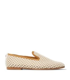 Best Pirce β€οΈ Jimmy Choo Varsha Woven Rope Loafers ECRU π