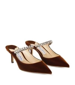 Buy ❤️ Jimmy Choo Velvet Bing Mules 65 TAN Heeled Mules 🎉 -Jimmy Choo Sales jimmy choo velvet bing mules 65 17292548 35345870 1000