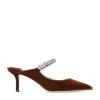 Buy ❤️ Jimmy Choo Velvet Bing Mules 65 TAN Heeled Mules 🎉