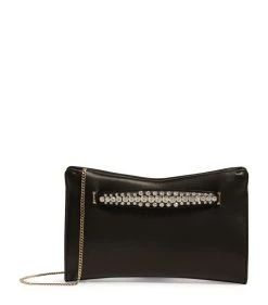 Outlet 😍 Jimmy Choo Venus Clutch Bag BLACK Clutch Bags 🧨