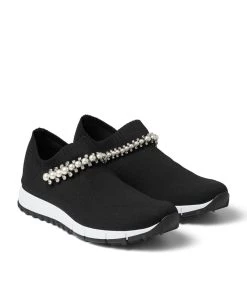 Budget ✨ Jimmy Choo Verona Embellished Sneakers BLACK/WHITE Low-Top Sneakers 🔔 -Jimmy Choo Sales jimmy choo verona embellished sneakers 15831535 28928200 1000