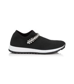 Best Sale π Jimmy Choo Verona Sneakers BLACK/CRYSTAL Slip-On Sneakers π§¨