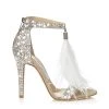 Coupon 🔥 Jimmy Choo Viola 110 Crystal Sandals WHITE/CRYSTAL MIX Heel Sandals 🤩