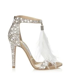 Coupon π₯ Jimmy Choo Viola 110 Crystal Sandals WHITE/CRYSTAL MIX Heel Sandals π€©