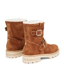 Promo 🌟 Jimmy Choo Youth II Suede Biker Boots TAN/NATURAL Ankle Boots ✨ -Jimmy Choo Sales jimmy choo youth ii suede biker boots 17314914 35440742 1000
