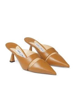 Brand new ⌛ Jimmy Choo Zalea 65 Leather Mules CAMEL Heeled Mules 🎉 -Jimmy Choo Sales jimmy choo zalea 65 leather mules 17702119 37497714 1000
