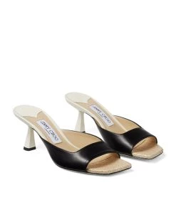 New 🔥 Jimmy Choo Zania 65 Leather Mules BLACK/NATURAL/LATTE Heeled Mules 💯 -Jimmy Choo Sales jimmy choo zania 65 leather mules 17702098 37497699 1000