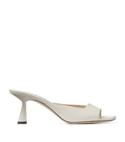 Best deal ✔️ Jimmy Choo Zania 65 Leather Mules LATTE Heeled Mules 😍